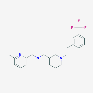 molecular formula C23H30F3N3 B4259366 N-methyl-1-(6-methyl-2-pyridinyl)-N-[(1-{2-[3-(trifluoromethyl)phenyl]ethyl}-3-piperidinyl)methyl]methanamine 