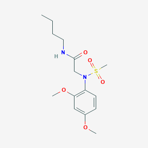 molecular formula C15H24N2O5S B425937 N-butyl-2-[2,4-dimethoxy(methylsulfonyl)anilino]acetamide 