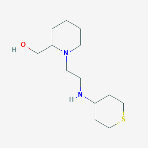 molecular formula C13H26N2OS B4259373 {1-[2-(tetrahydro-2H-thiopyran-4-ylamino)ethyl]piperidin-2-yl}methanol 