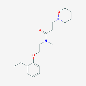 molecular formula C18H28N2O3 B4259389 N-[2-(2-ethylphenoxy)ethyl]-N-methyl-3-(1,2-oxazinan-2-yl)propanamide 