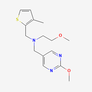 molecular formula C15H21N3O2S B4259396 (2-methoxyethyl)[(2-methoxypyrimidin-5-yl)methyl][(3-methyl-2-thienyl)methyl]amine 