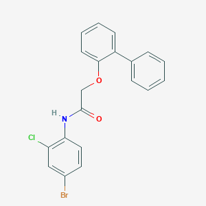 molecular formula C20H15BrClNO2 B425940 2-([1,1'-biphenyl]-2-yloxy)-N-(4-bromo-2-chlorophenyl)acetamide 