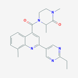 4-{[2-(2-ethylpyrimidin-5-yl)-8-methylquinolin-4-yl]carbonyl}-1,3-dimethylpiperazin-2-one