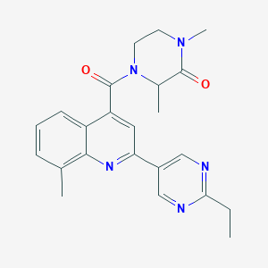 molecular formula C23H25N5O2 B4259434 4-{[2-(2-ethylpyrimidin-5-yl)-8-methylquinolin-4-yl]carbonyl}-1,3-dimethylpiperazin-2-one 