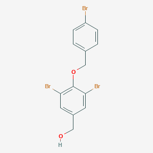 molecular formula C14H11Br3O2 B425944 {3,5-Dibromo-4-[(4-bromobenzyl)oxy]phenyl}methanol 