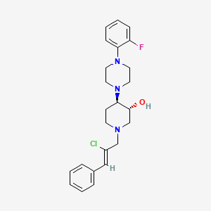 molecular formula C24H29ClFN3O B4259448 (3R*,4R*)-1-[(2Z)-2-chloro-3-phenyl-2-propen-1-yl]-4-[4-(2-fluorophenyl)-1-piperazinyl]-3-piperidinol 