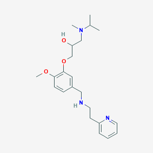 molecular formula C22H33N3O3 B4259466 1-[isopropyl(methyl)amino]-3-[2-methoxy-5-({[2-(2-pyridinyl)ethyl]amino}methyl)phenoxy]-2-propanol 