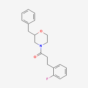 molecular formula C20H22FNO2 B4259470 2-benzyl-4-[3-(2-fluorophenyl)propanoyl]morpholine 