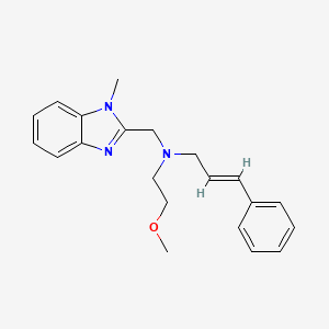 molecular formula C21H25N3O B4259476 (2-methoxyethyl)[(1-methyl-1H-benzimidazol-2-yl)methyl][(2E)-3-phenylprop-2-en-1-yl]amine 