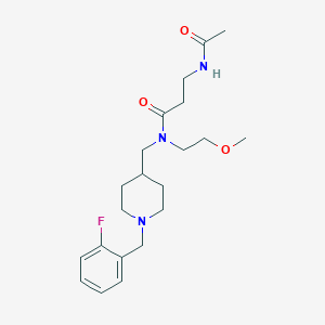 N~3~-acetyl-N~1~-{[1-(2-fluorobenzyl)-4-piperidinyl]methyl}-N~1~-(2-methoxyethyl)-beta-alaninamide