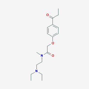 molecular formula C18H28N2O3 B4259520 N-[2-(diethylamino)ethyl]-N-methyl-2-(4-propionylphenoxy)acetamide 