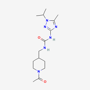 molecular formula C15H26N6O2 B4259523 N-[(1-acetylpiperidin-4-yl)methyl]-N'-(1-isopropyl-5-methyl-1H-1,2,4-triazol-3-yl)urea 
