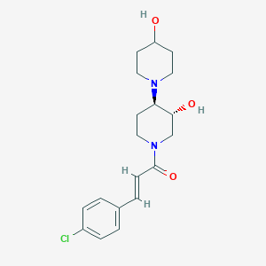 molecular formula C19H25ClN2O3 B4259526 (3'R*,4'R*)-1'-[(2E)-3-(4-chlorophenyl)-2-propenoyl]-1,4'-bipiperidine-3',4-diol 