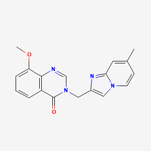 molecular formula C18H16N4O2 B4259533 8-methoxy-3-[(7-methylimidazo[1,2-a]pyridin-2-yl)methyl]quinazolin-4(3H)-one 