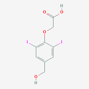 molecular formula C9H8I2O4 B425957 [4-(Hydroxymethyl)-2,6-diiodophenoxy]acetic acid 