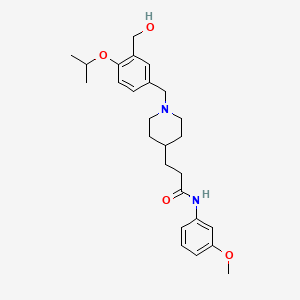 molecular formula C26H36N2O4 B4259571 3-{1-[3-(hydroxymethyl)-4-isopropoxybenzyl]-4-piperidinyl}-N-(3-methoxyphenyl)propanamide 
