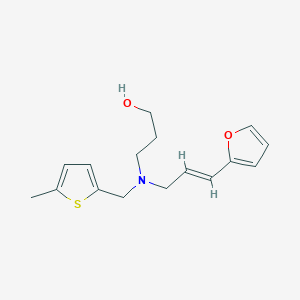 molecular formula C16H21NO2S B4259595 3-{[(2E)-3-(2-furyl)prop-2-en-1-yl][(5-methyl-2-thienyl)methyl]amino}propan-1-ol 