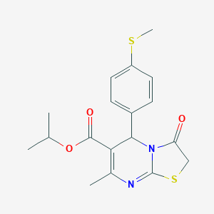 molecular formula C18H20N2O3S2 B425960 isopropyl 7-methyl-5-[4-(methylsulfanyl)phenyl]-3-oxo-2,3-dihydro-5H-[1,3]thiazolo[3,2-a]pyrimidine-6-carboxylate 