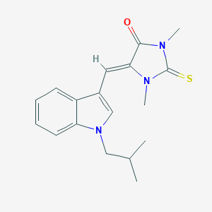 molecular formula C18H21N3OS B425961 5-[(1-isobutyl-1H-indol-3-yl)methylene]-1,3-dimethyl-2-thioxo-4-imidazolidinone 