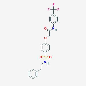 2-(4-{[(2-phenylethyl)amino]sulfonyl}phenoxy)-N-[4-(trifluoromethyl)phenyl]acetamide