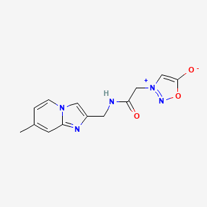 molecular formula C13H13N5O3 B4259631 3-(2-{[(7-methylimidazo[1,2-a]pyridin-2-yl)methyl]amino}-2-oxoethyl)-1,2,3-oxadiazol-3-ium-5-olate trifluoroacetate 