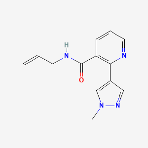 molecular formula C13H14N4O B4259646 N-allyl-2-(1-methyl-1H-pyrazol-4-yl)nicotinamide 