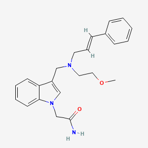 2-[3-({(2-methoxyethyl)[(2E)-3-phenylprop-2-en-1-yl]amino}methyl)-1H-indol-1-yl]acetamide
