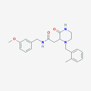 molecular formula C22H27N3O3 B4259657 N-(3-methoxybenzyl)-2-[1-(2-methylbenzyl)-3-oxo-2-piperazinyl]acetamide 