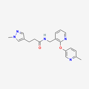 molecular formula C19H21N5O2 B4259668 3-(1-methyl-1H-pyrazol-4-yl)-N-({2-[(6-methyl-3-pyridinyl)oxy]-3-pyridinyl}methyl)propanamide 