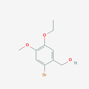 molecular formula C10H13BrO3 B425968 (2-Bromo-5-ethoxy-4-methoxyphenyl)methanol 