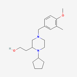 molecular formula C20H32N2O2 B4259684 2-[1-cyclopentyl-4-(4-methoxy-3-methylbenzyl)-2-piperazinyl]ethanol 