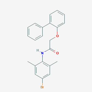 molecular formula C22H20BrNO2 B425972 2-([1,1'-biphenyl]-2-yloxy)-N-(4-bromo-2,6-dimethylphenyl)acetamide 