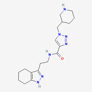 1-(piperidin-3-ylmethyl)-N-[2-(4,5,6,7-tetrahydro-1H-indazol-3-yl)ethyl]-1H-1,2,3-triazole-4-carboxamide