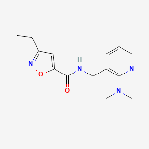 molecular formula C16H22N4O2 B4259745 N-{[2-(diethylamino)-3-pyridinyl]methyl}-3-ethyl-5-isoxazolecarboxamide 