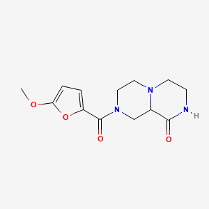molecular formula C13H17N3O4 B4259753 8-(5-methoxy-2-furoyl)hexahydro-2H-pyrazino[1,2-a]pyrazin-1(6H)-one 
