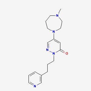 molecular formula C18H25N5O B4259789 5-(4-methyl-1,4-diazepan-1-yl)-2-[3-(3-pyridinyl)propyl]-3(2H)-pyridazinone 