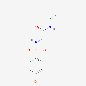 molecular formula C11H13BrN2O3S B425979 N-allyl-2-{[(4-bromophenyl)sulfonyl]amino}acetamide 