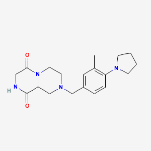 8-(3-methyl-4-pyrrolidin-1-ylbenzyl)tetrahydro-2H-pyrazino[1,2-a]pyrazine-1,4(3H,6H)-dione