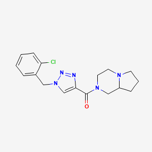 molecular formula C17H20ClN5O B4259827 2-{[1-(2-chlorobenzyl)-1H-1,2,3-triazol-4-yl]carbonyl}octahydropyrrolo[1,2-a]pyrazine 