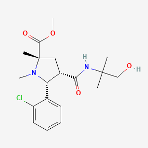 methyl (2S*,4S*,5R*)-5-(2-chlorophenyl)-4-{[(2-hydroxy-1,1-dimethylethyl)amino]carbonyl}-1,2-dimethyl-2-pyrrolidinecarboxylate