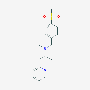 molecular formula C17H22N2O2S B4259863 N-methyl-N-[4-(methylsulfonyl)benzyl]-1-pyridin-2-ylpropan-2-amine 