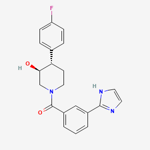 (3S*,4S*)-4-(4-fluorophenyl)-1-[3-(1H-imidazol-2-yl)benzoyl]piperidin-3-ol