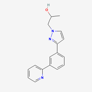 molecular formula C17H17N3O B4259891 1-{3-[3-(2-pyridinyl)phenyl]-1H-pyrazol-1-yl}-2-propanol 