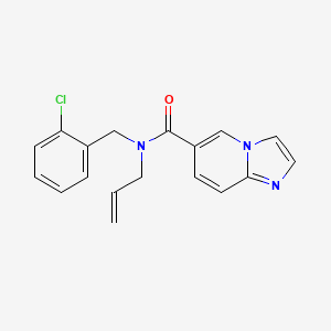 molecular formula C18H16ClN3O B4259912 N-allyl-N-(2-chlorobenzyl)imidazo[1,2-a]pyridine-6-carboxamide 