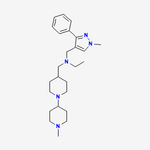 N-[(1'-methyl-1,4'-bipiperidin-4-yl)methyl]-N-[(1-methyl-3-phenyl-1H-pyrazol-4-yl)methyl]ethanamine