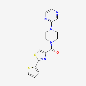 2-(4-{[2-(2-thienyl)-1,3-thiazol-4-yl]carbonyl}-1-piperazinyl)pyrazine