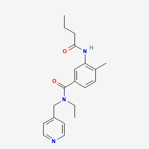 3-(butyrylamino)-N-ethyl-4-methyl-N-(pyridin-4-ylmethyl)benzamide