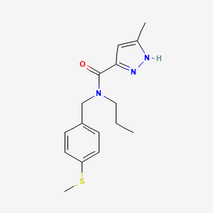 3-methyl-N-[4-(methylthio)benzyl]-N-propyl-1H-pyrazole-5-carboxamide