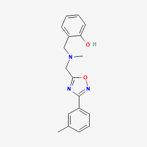 2-[(methyl{[3-(3-methylphenyl)-1,2,4-oxadiazol-5-yl]methyl}amino)methyl]phenol