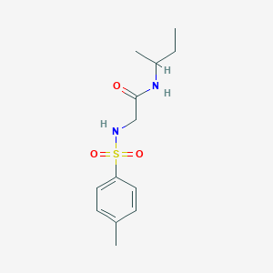 molecular formula C13H20N2O3S B425997 N-(sec-butyl)-2-{[(4-methylphenyl)sulfonyl]amino}acetamide 